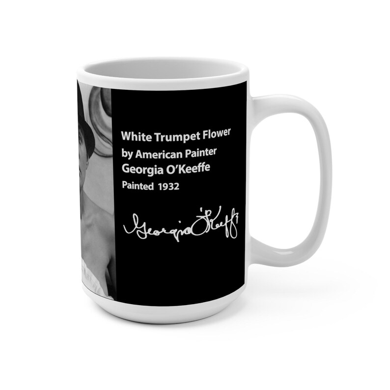 Georgia O'Keeffe Floral Art Coffee Mug - Art Lover Gift 11/150z afbeelding 9