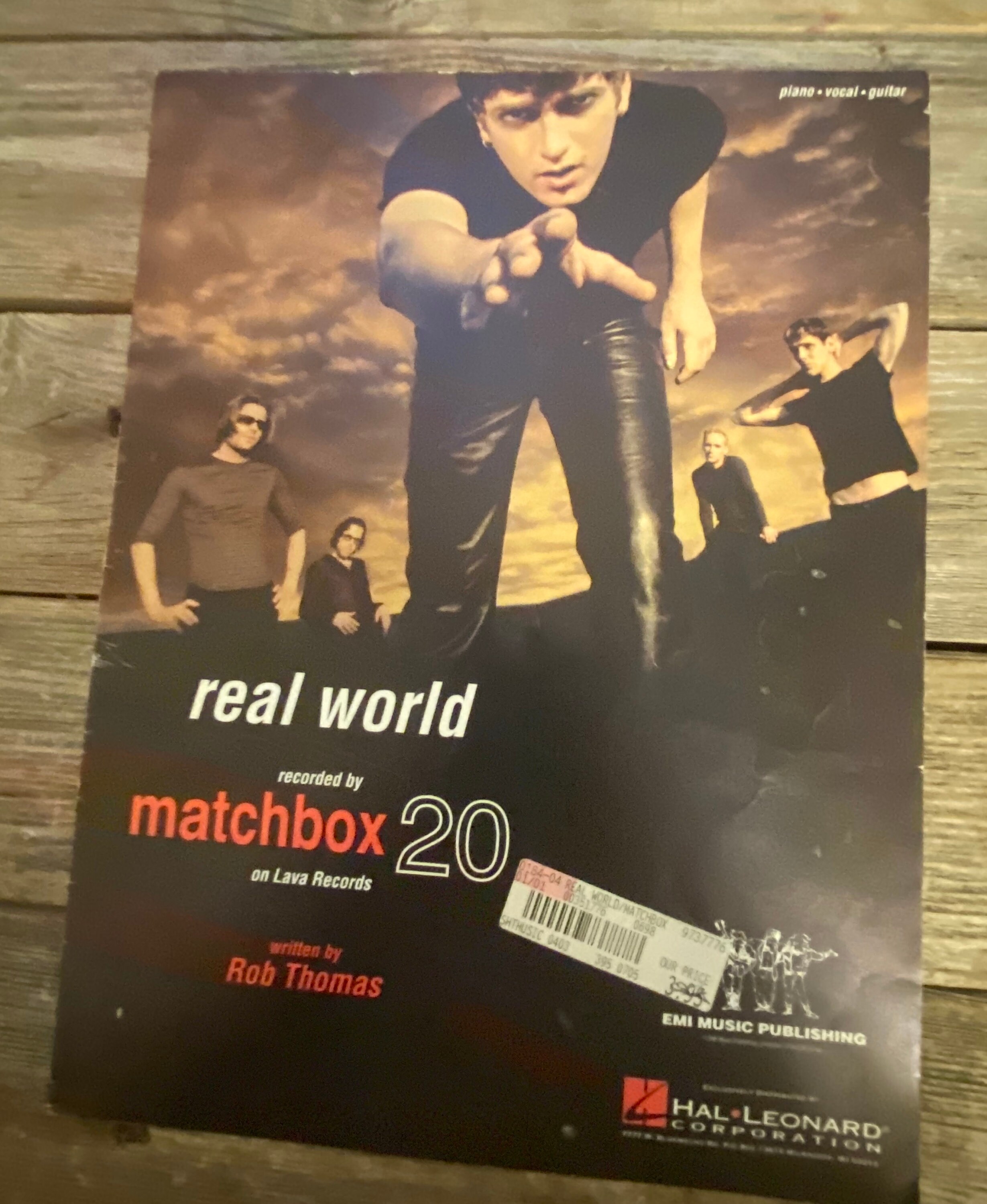 Matchbox 20 Sheet Music Real World Etsy UK
