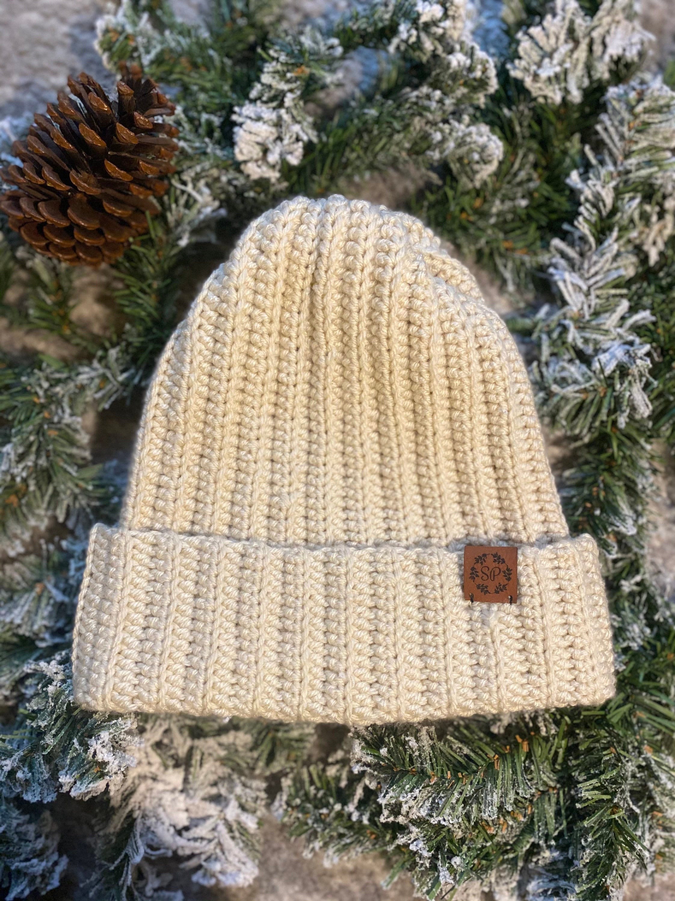 Chunky Winter Mütze, häkeln Erwachsene Creme / Off White Hut ...