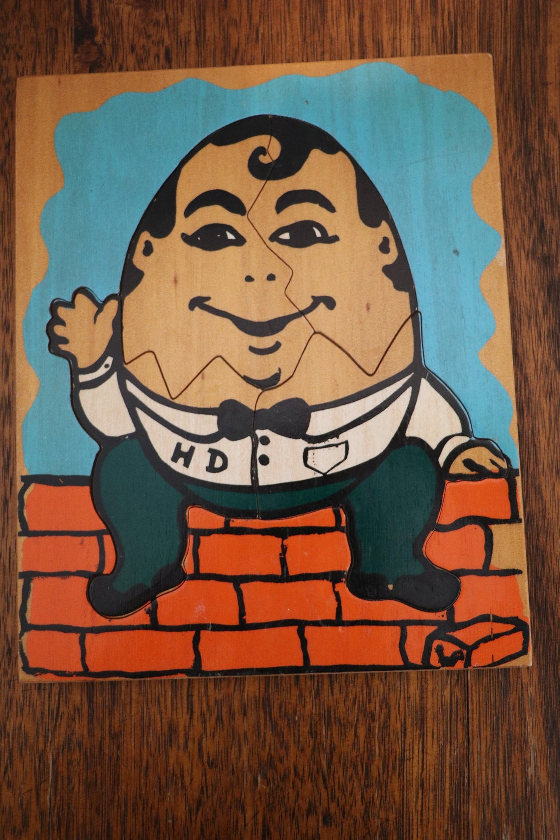 Vintage Humpty Dumpty Wooden Puzzles Early Learning Kids Toy Etsy