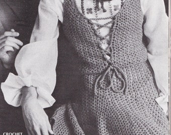 Vintage CROCHET PATTERN PDF download, Women's Hip look, 1970s 2 pc. Bolero Suit,  Sport Weight