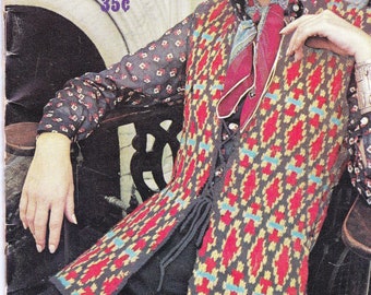 Vintage Fair Isle Knit Vest Pattern, 1970s Mod Style (PDF Download)