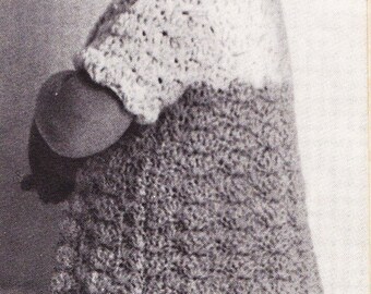 Vintage Crochet PATTERN PDF, Short Sleeve Dress, Lacy elegance, Light Baby Wool, 1967