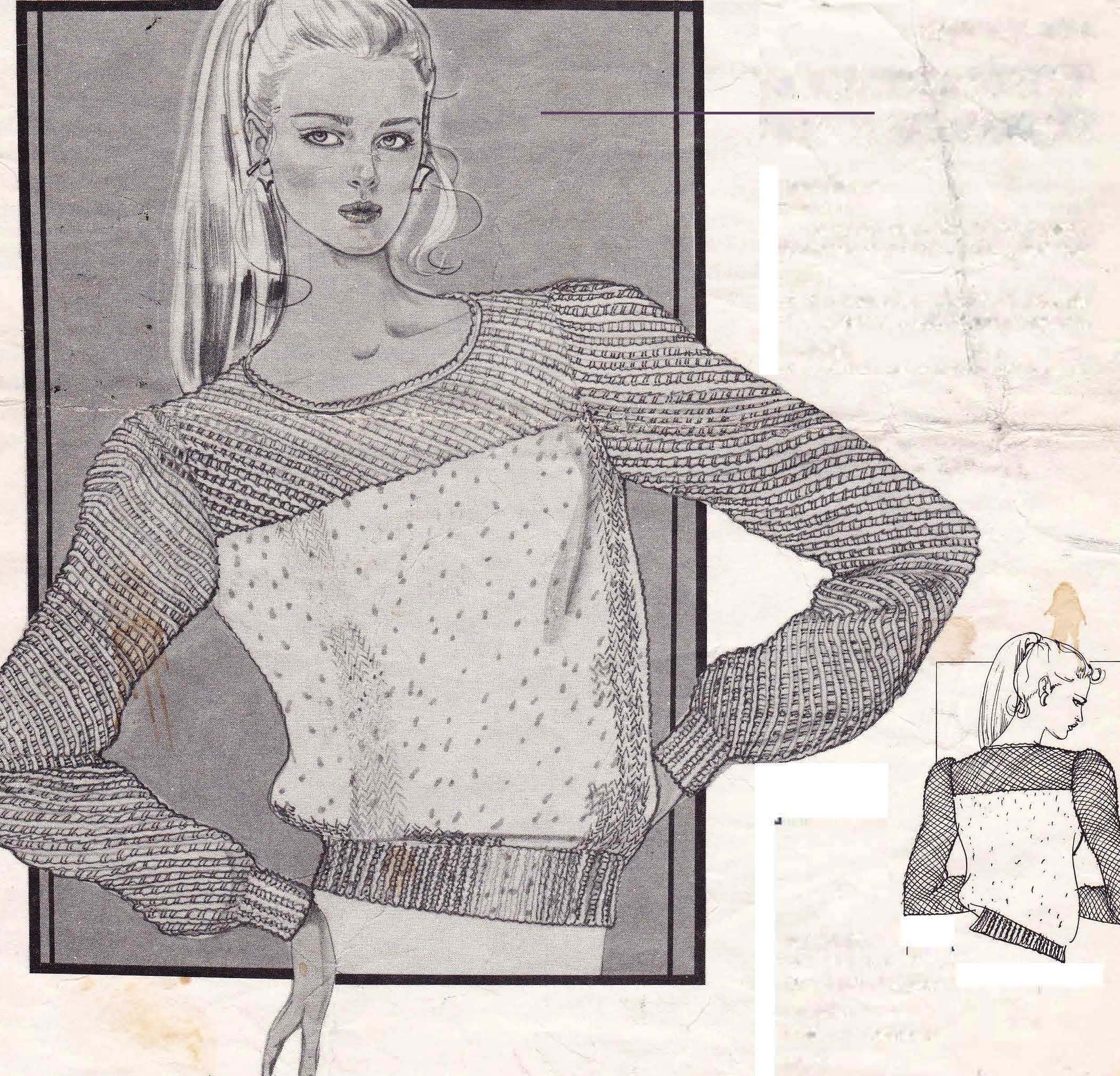 トップス PERVERSE knit Archives Rare Vintage Melrose Knit PDF Download PATTERN, 1980s Basket