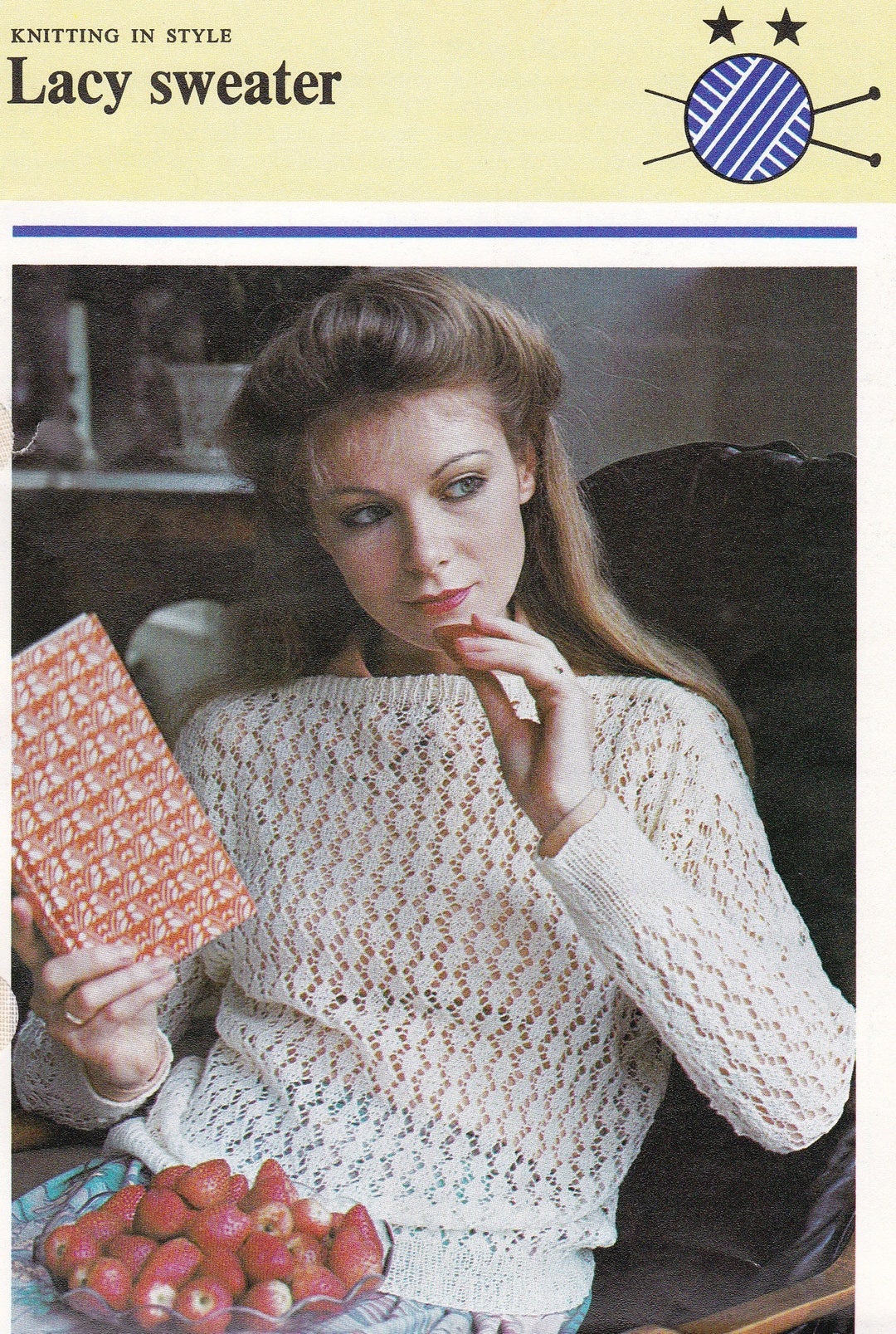 Vintage Knit PATTERN PDF Download Women's Lacy Knit Long Etsy UK