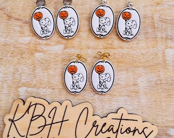 Halloween Dog Unique Handmade Clay Earrings | Polymer Clay |