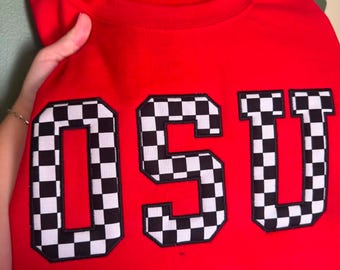 OSU Plaid Ohio Embroidered Gildan Sweatshirt