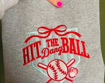 Hit The Dang Ball Embroidered Gildan Unisex Sweatshirt