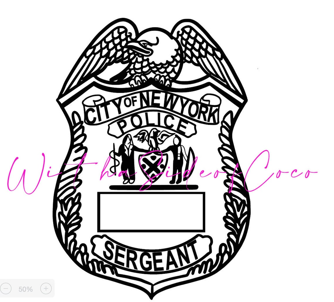 NYPD Sergeant Shield SVG, NYPD Sergeant Badge Etsy UK