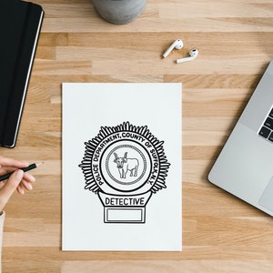 Suffolk County Detective Shield SVG