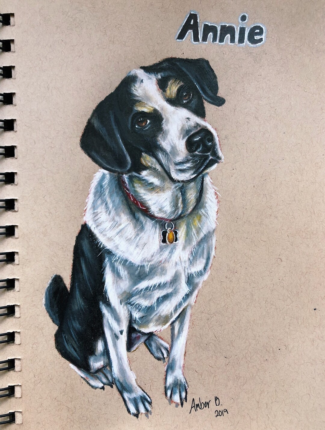 Custom Pet Portrait (5x8in.) - Hand Drawn - Etsy