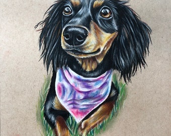 Custom Pet Portrait (8x10in.) - Hand Drawn