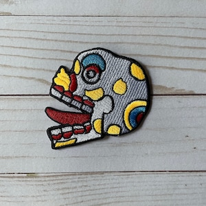 Mexican Sacred  Balam Jaguar Charm Religious Mexico Iron On Patch