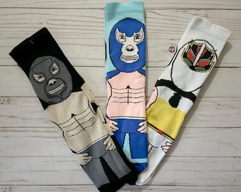 Calzini da lottatore messicano Calcetas Blue Demon