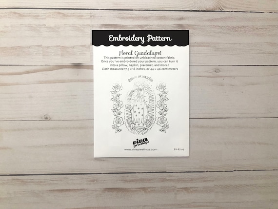 Mexican Embroidery Pattern Canvas Diy Etsy