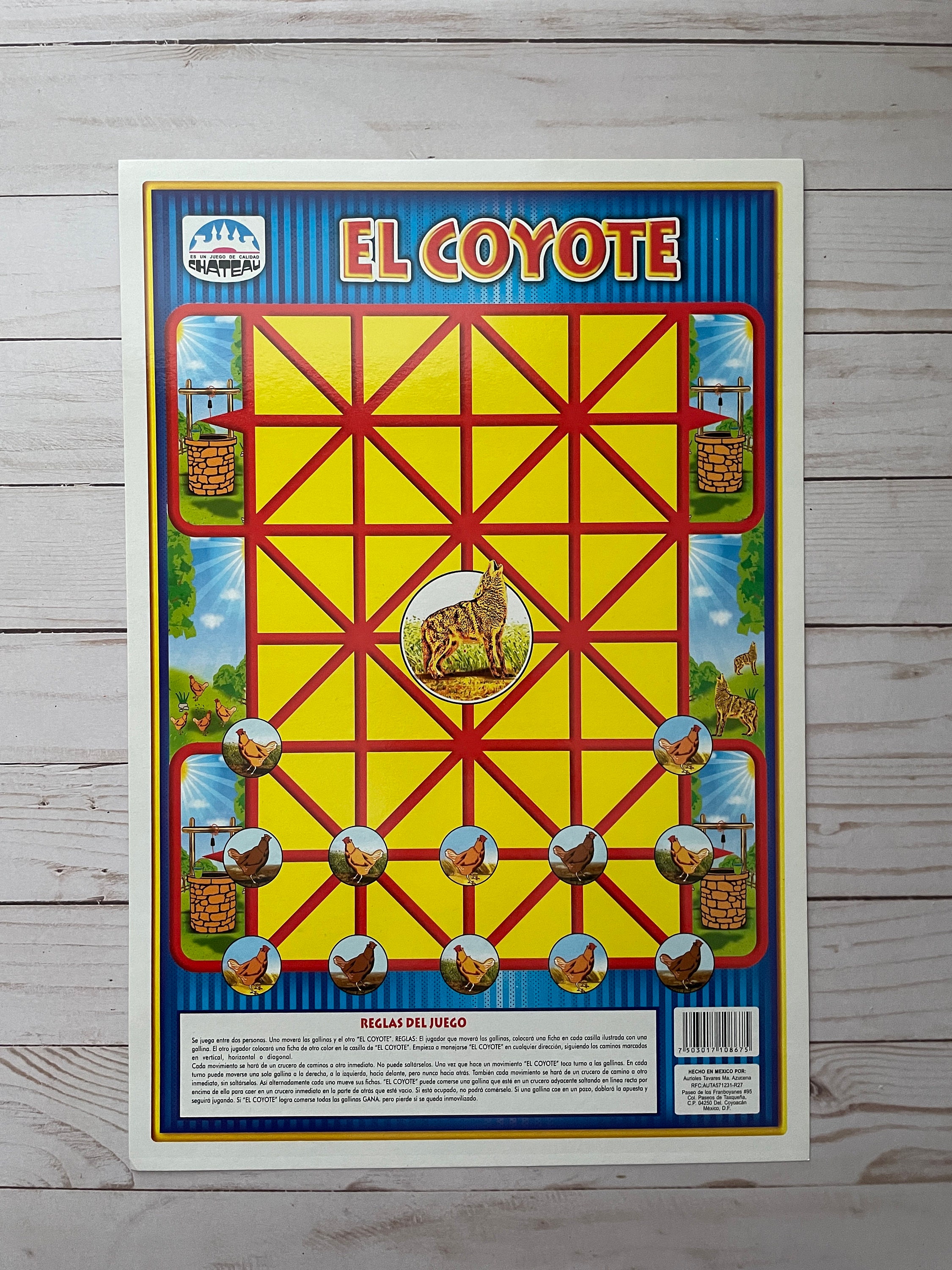 Set Di 4 Giochi Da Tavolo Messicani Autentici – Serpientes Y Escaleras, El Coyote, Juego De La Oca E Dadi – Bomboniere E Regali Originali