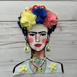 Frida Floral Embroidered Patch Applique Kahlo Sew On Mexico Art