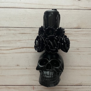 Día de Muertos Caléndula Calavera Dia de Muertos Altar Veladora Vela Artesanal Mexicana Vela Naranja