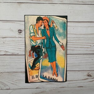 Gran parche de loteria brillante El Borracho y La Dama Iron en Pacth