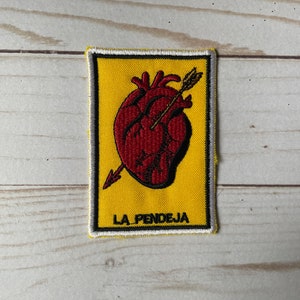 El Corazon La Pendeja Loteria Embroidered Patch Iron On