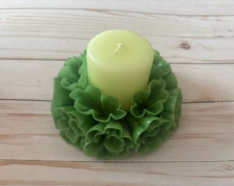 Oaxacan Floral Cirio Candle – Handcrafted Wax Art – Mexican Folk Candle Decor