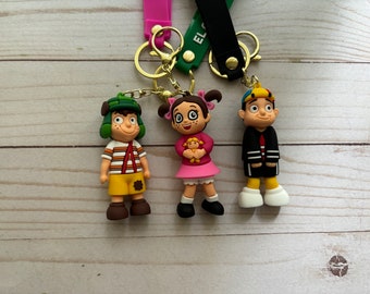Bolsas de fiesta de El Chavo del Ocho, llaveros, bolsas de regalo de cumpleaños de Chespirito, mini figuras de juguete de plástico