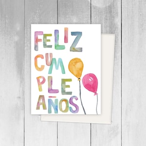 Cartes de voeux espagnoles Anniversaire Cumpleaños Tarjeta de Cumple bilingues