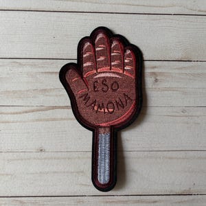 Large “Eso Mamona” Hand Candy Paleta Embroidered Patch Mexican Candy