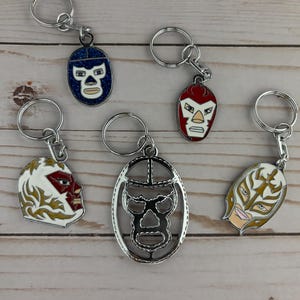 Luchador Blue Demon Santo Mil Mascaras Keychains