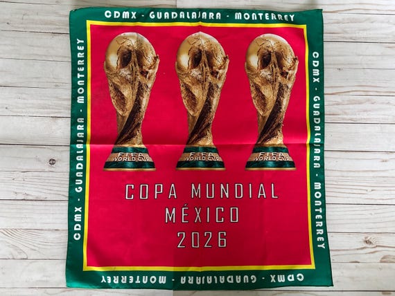 Mexican Colorful Bright Thin Scarf Paliacate Mundial Futbol Mexico Soccer