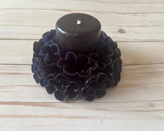 Oaxacan Floral Cirio Candle – Handcrafted Wax Art – Mexican Folk Candle Decor