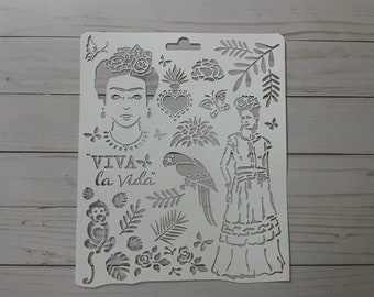 Frida Mexican Painter Kahlo Mexico Stencil Art