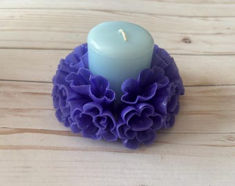 Oaxacan Floral Cirio Candle – Handcrafted Wax Art – Mexican Folk Candle Decor