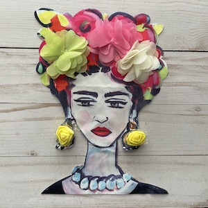 Frida Floral Embroidered Patch Applique Kahlo Sew On Mexico Art