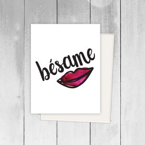 Spanish Greeting Cards Love Amor  Bilingual Tarjeta de Ocasion Besos Kisses