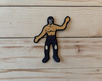 Mexican Luchador Patch Blue Demon El Santo Lucha Libre Wrestling