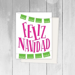 Cartes de vœux espagnoles Vacances Bilingue Tarjeta de Ocasion Navidad Noël