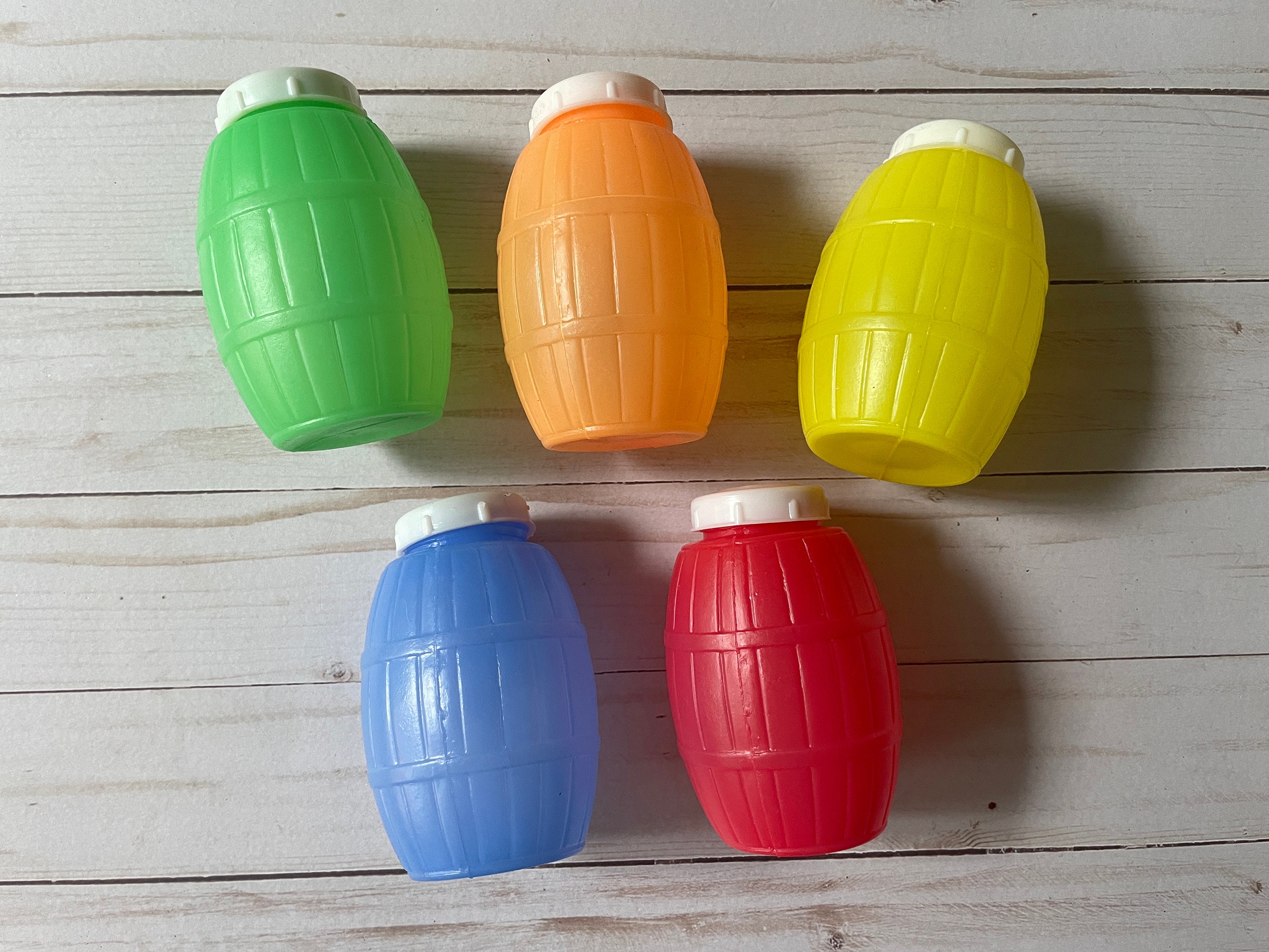 Generic Mexican Mini Vitrolero Plastic Barrel Assorted Colors 16oz (6 Pack  Bundle) for Party Fiesta Decorations and Aguas Frescas, Clear