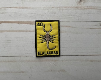 El Alacran Loteria Mexican Bingo Embroidered Patch Sew On