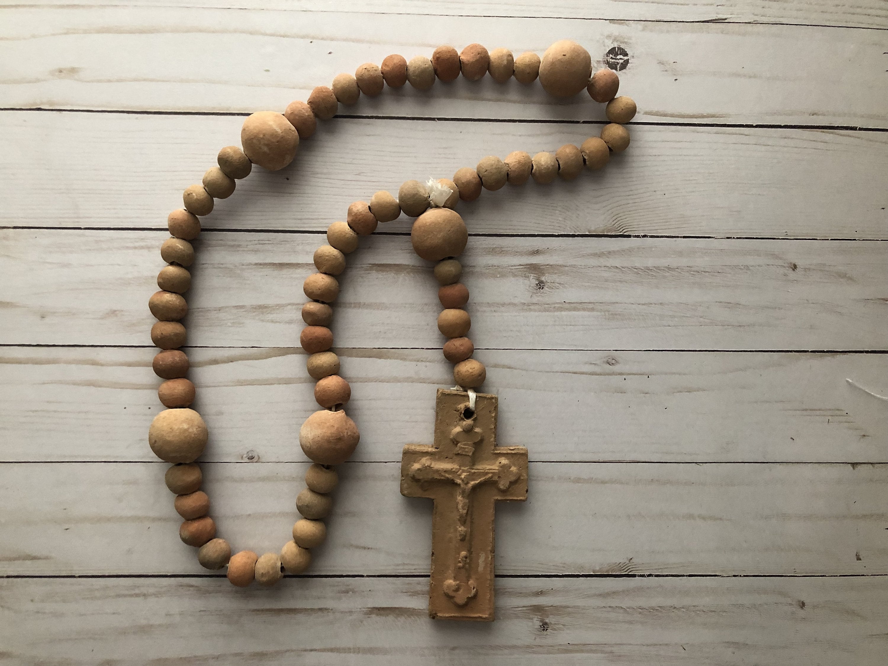 Religious Pottery Cross Rosemary Rosario Ethnic - Etsy