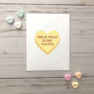 Spagnolo Divertente Dolce Cuore CandieS Biglietto d&#39;Auguri San Valentin