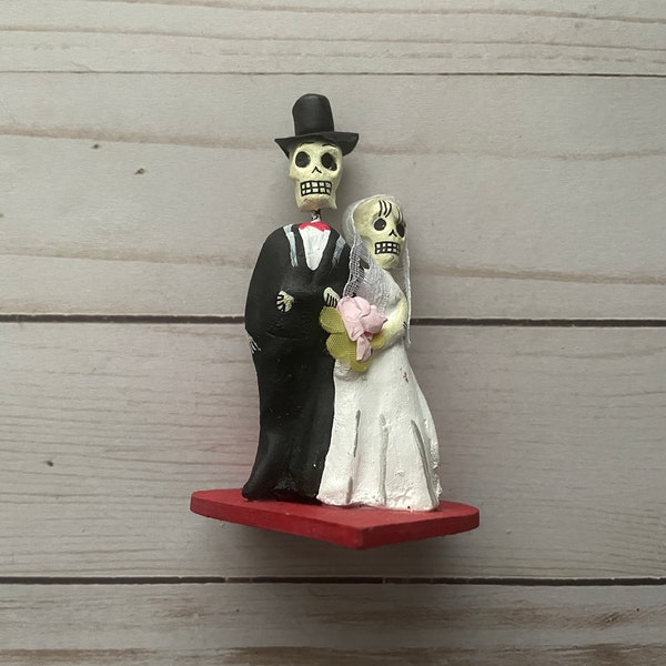 Day of the Dead Dia de los Muertos Couple Wedding Cake Topper