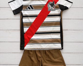 Kids Chavo Selección Mexicana Soccer Set | El Chavo Mexico Jersey and Shorts | Mexican Futbol Kids Outfit | Unofficial Inspired Set