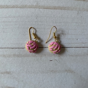 Mexican Items Concha Mexican Sweet Bread Earrings, Mexican Girls Earrings, Mexico Charms Jewelry, Mexican Jewelry