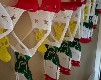 Papel Picado Mexican Christmas Virgen de Guadalupe Paper Mexico Decoration Party Decor Garland