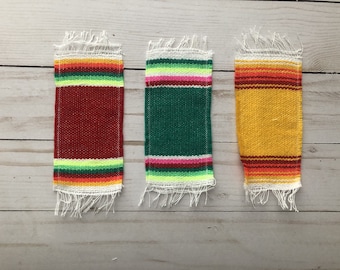 Pack of 6 Medium Single Mini Mexican Sarape Party Favor Serape Fabric