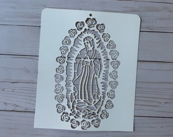 Virgin de Guadalupe Religious Stencil Art