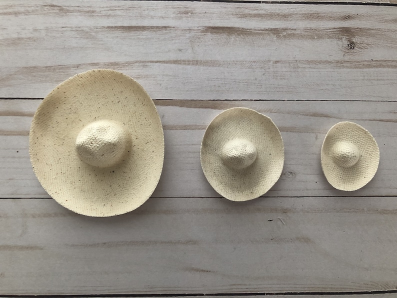 Pack of 6 Cowboy Mexican Sombrero Mini Hat Size Wedding Party Favor image 1