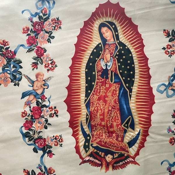 Cour de tissu lumineux coloré mexicain Lady Guadalupe Virgen de Guadalupe