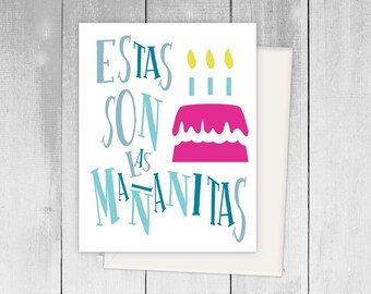 Spanish Greeting Cards Birthday Cumpleaños Bilingual Tarjeta de Cumple